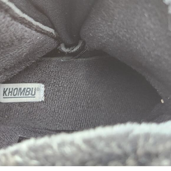 Khombu Addison Black Faux Leather Winter‎ Snow Boots Faux Fur Trimmed Women's 8M - Picture 8 of 11